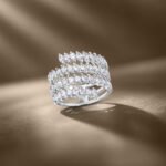 Cascading Marquise Diamond Multi-Row Wrap Ring