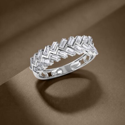 Luxe Zig-Zag Baguette Diamond Mosaic Ring
