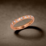 Flush-Set Scattered Diamond Rose Gold Band